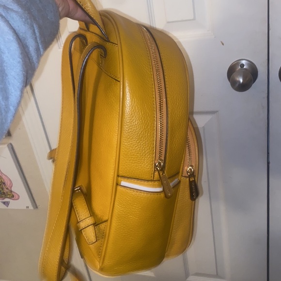 Custom MK backpack yellow with rhinestone gems - Picture 2 of 2